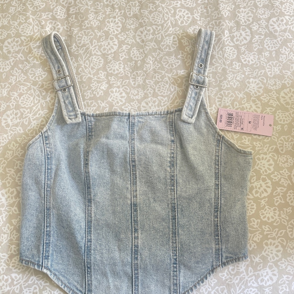 Denim Corset Top
